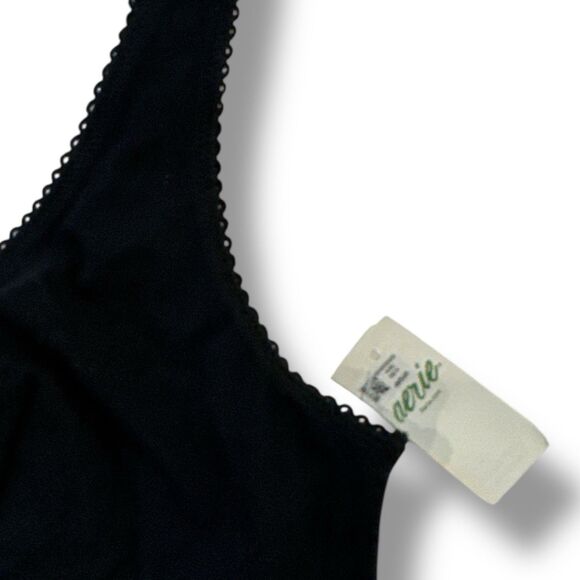 Aerie Superchill Bralette Black Wm Small‎ NWT Real Good Wireless Crop Top Bra - Picture 2 of 7